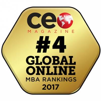 London-based CEO Magazine ranked the Otago Online MBA the 4th best in the world.
