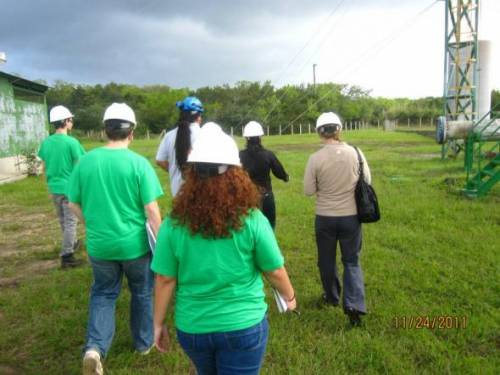 Rutgers MBA students being led through a Geothermal Plant on the Study Trip to Costa Rica called "Doing Green Business." Learn more at www.business.rutgers.edu