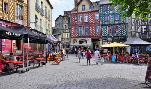 The city of Rennes in Brittany, near the Mont Saint-Michel