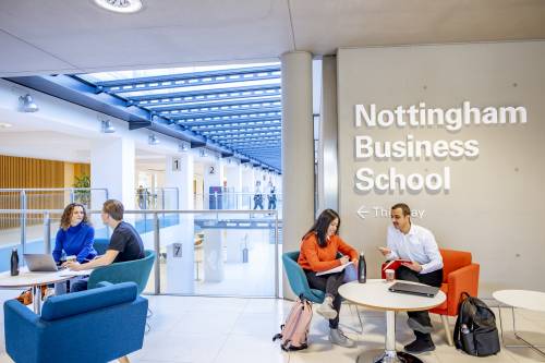Students sat in Nottingham Business School 
